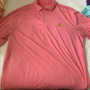 Masters pink striped polo